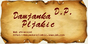 Damjanka Pljakić vizit kartica